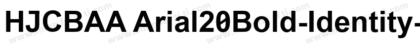 HJCBAA Arial20Bold-Identity-H字体转换